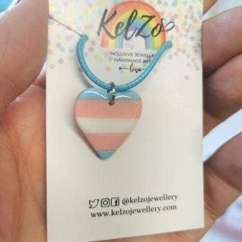 Transgender Heart Necklace