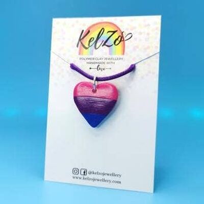 Bisexual Heart Necklace