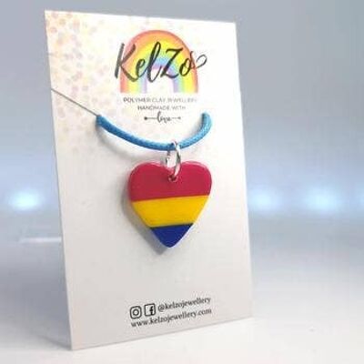 Pansexual Heart Necklace
