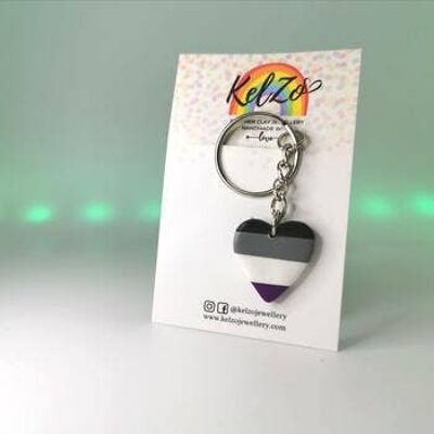 Asexual Heart Keyring