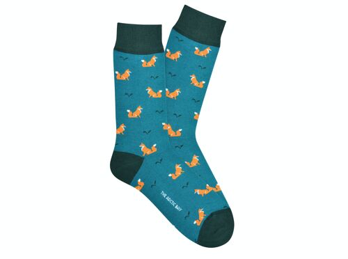 Socks Fox Greenish blue