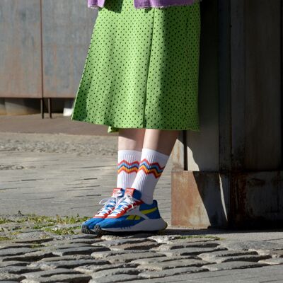 Chaussettes Vinicunca Blanc/Corail