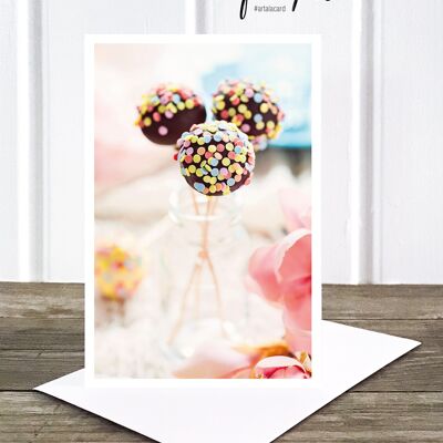 Carte photo pliée Life in Pic : Cake pops