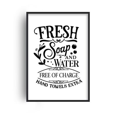 Fresh Soap and Water Print - A4 (21x29.7cm) - Black Frame