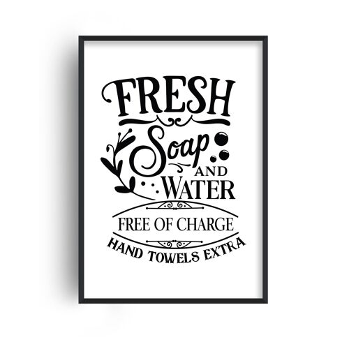 Fresh Soap and Water Print - A4 (21x29.7cm) - White Frame