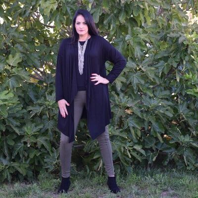 Jumper and Cardigan Amanda Black– Plus Size L to 6XL – CurvyShion