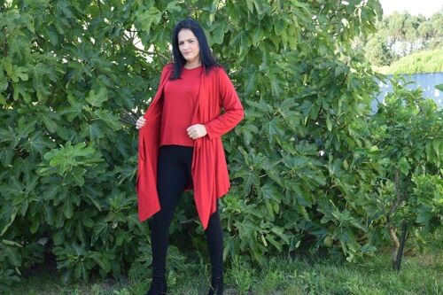 Jumper and Cardigan Amanda Red– Plus Size L to 6XL – CurvyShion