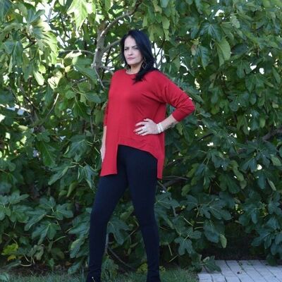 Tunic Sara Red – L to 6XL – CurvyShion