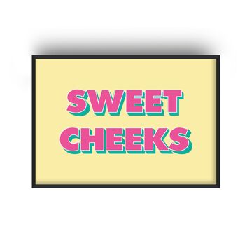 Impression Pop Sweet Cheeks - A2 (42x59,4cm) - Cadre Noir 1