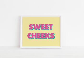 Sweet Cheeks Pop Print - 30x40 pouces/75x100cm - Cadre Noir 2