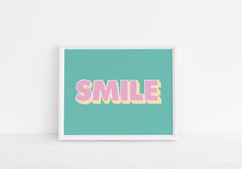 Impression Smile Pop - A4 (21x29,7cm) - Cadre Blanc 2