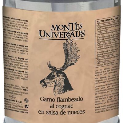 Fallow deer flambéed with cognac in Montes Universales walnut sauce (865g)