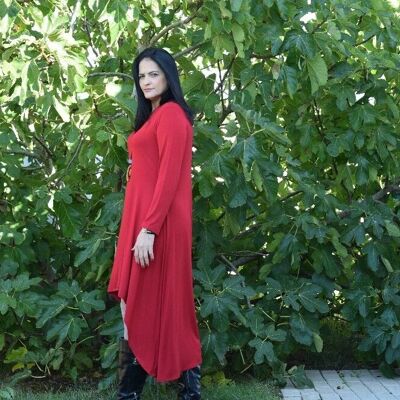 Vestido de talla grande BIANCA Rojo - L a 6XL - CurvyShion