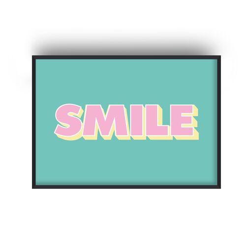 Smile Pop Print - 30x40inches/75x100cm - Black Frame