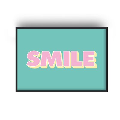 Smile Pop Print - 30x40inches/75x100cm - White Frame