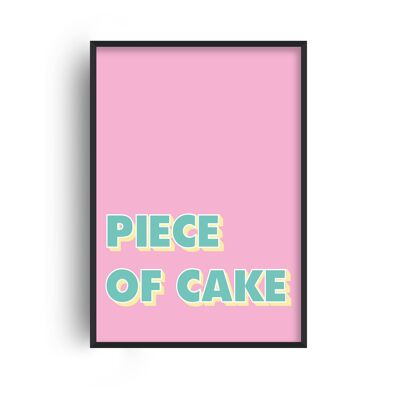 Piece Of Cake Pop Print - A4 (21x29.7cm) - White Frame