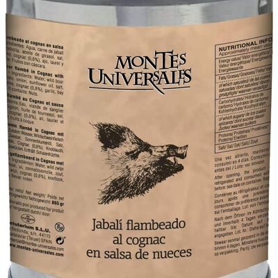 Jabalí flambeado al cognac en salsa de nueces Montes Universales (865g)