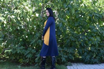Robe Grande Taille Julia Noir/Jaune– L à 6XL – CurvyShion 3