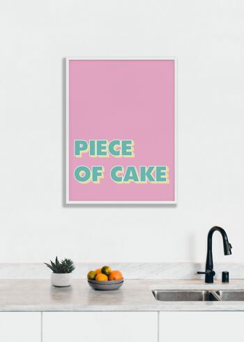 Piece Of Cake Pop Print - 30x40inches/75x100cm - Cadre Noir 2