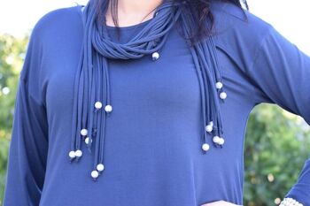Tunique Leticia avec collier assorti Bleu – L à 6XL – CurvyShion 4