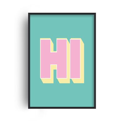 Hi Pop Print - 20x28inchesx50x70cm - Black Frame