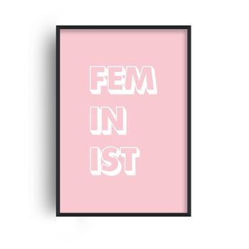Impression pop rose féministe - A4 (21 x 29,7 cm) - Impression uniquement 1