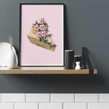 Food Porn Cake Slice Pink Print - A2 (42x59,4cm) - Imprimer uniquement 2