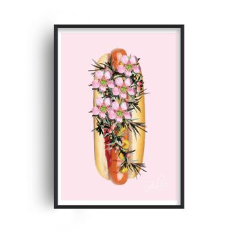 Food Porn Hot Dog Pink Print - A4 (21x29,7 cm) - Impression uniquement 1