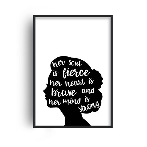Her Soul is Fierce White Print - 30x40inches/75x100cm - Print Only