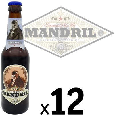 Mandril Amber Ale Craft Beer - 12x33cl