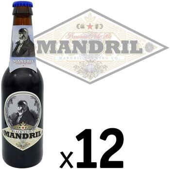 Bière artisanale Mandril Black Stout - 12x33cl 1