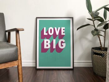 Love Big Shadow Print - A4 (21x29,7cm) - Cadre noir 2