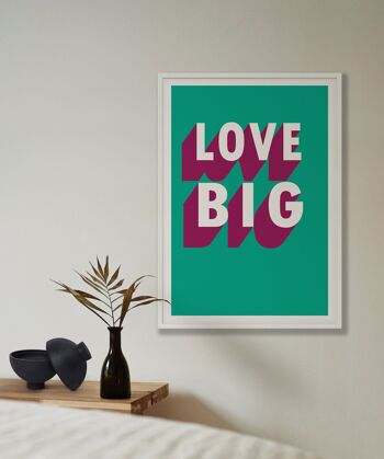 Love Big Shadow Print - A4 (21x29,7cm) - Cadre noir 3