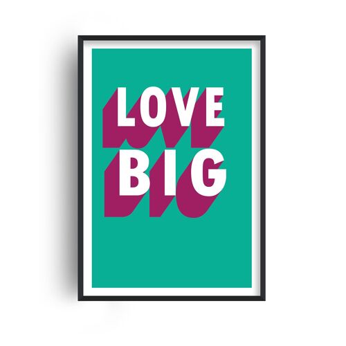 Love Big Shadow Print - A2 (42x59.4cm) - White Frame