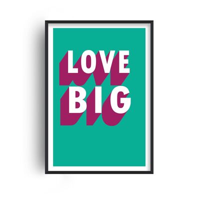 Love Big Shadow Print - 20x28inchesx50x70cm - White Frame