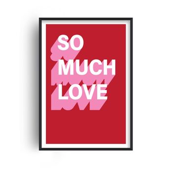 So Much Love Shadow Print - A3 (29,7x42cm) - Cadre noir 1