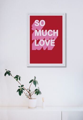 So Much Love Shadow Print - A3 (29,7x42cm) - Cadre noir 2