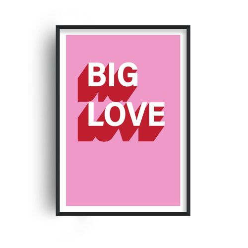 Big Love Shadow Print - A3 (29.7x42cm) - White Frame