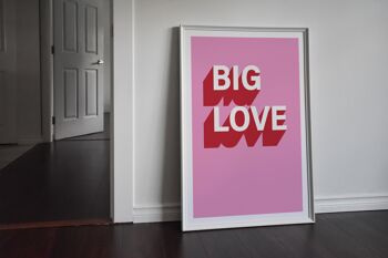 Big Love Shadow Print - A2 (42x59,4cm) - Cadre Blanc 2