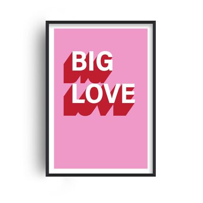 Big Love Shadow Print - 20x28inchesx50x70cm - Black Frame