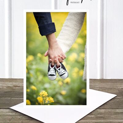 Life in Pic's folding photo card: Baby shoes