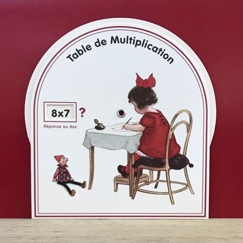 Disque Multiplication Réponse au dos Fille