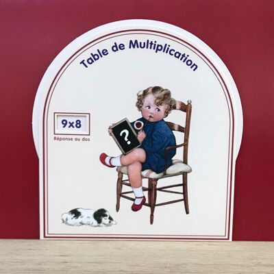 Disque Multiplication Réponse au dos Ardoise