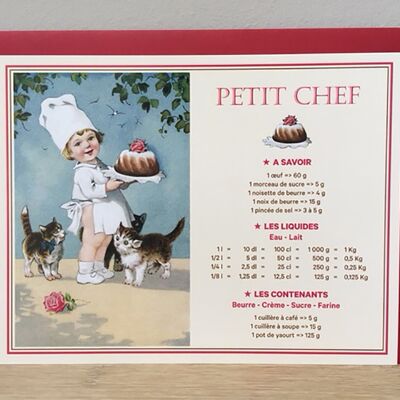 Grande carte - Petit Chef pâtissier