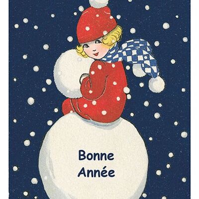 Carte postale boule de neige
