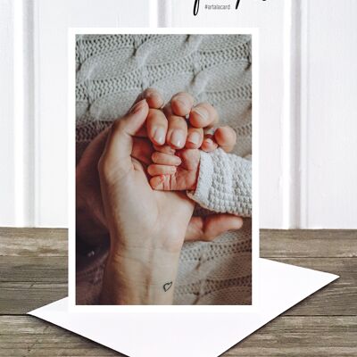 Life in Pic's folding photo card: Family hands
