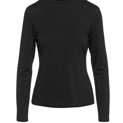 Long Sleeve Polo Neck Jumper black