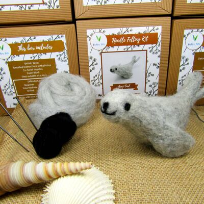 Grey Seal - Needle Felting Kit (With Foam)