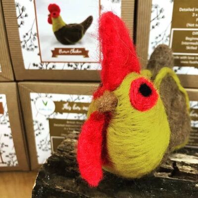 Brown Chicken - Needle Felting Kit (With Foam)