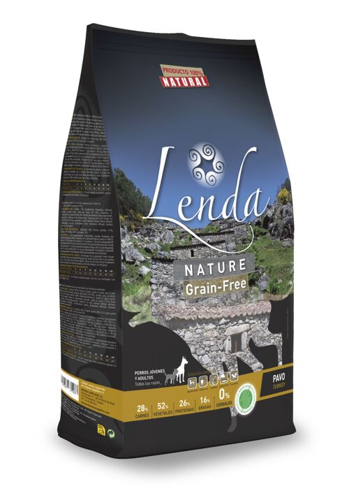 Dry Dog Food Grain Free Lenda Nature Turkey 3 kg